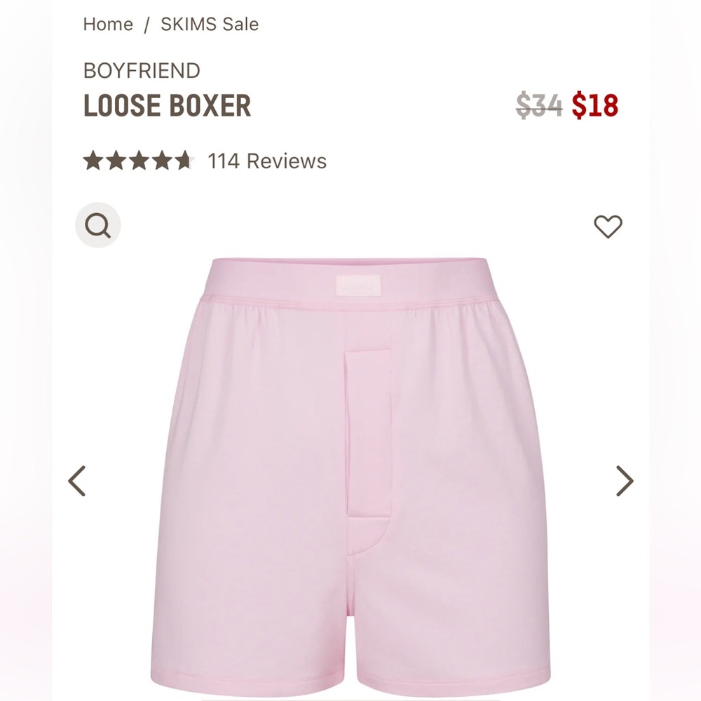 NWT Skims Boyfriend Loose Boxer